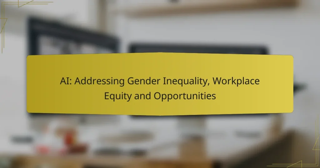 AI: Addressing Gender Inequality, Workplace Equity and Opportunities