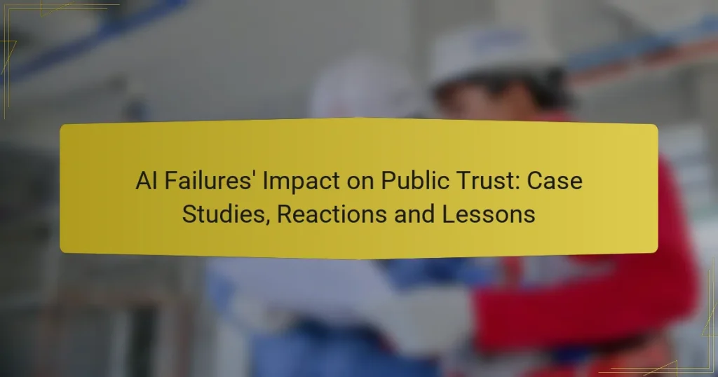 AI Failures’ Impact on Public Trust: Case Studies, Reactions and Lessons