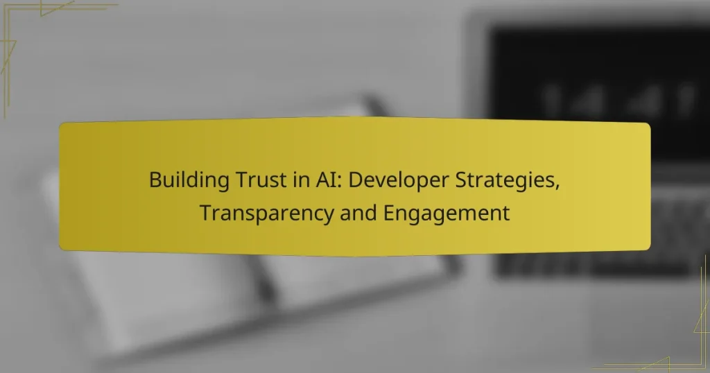 Building Trust in AI: Developer Strategies, Transparency and Engagement