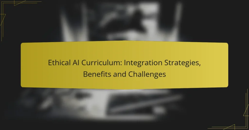 Ethical AI Curriculum: Integration Strategies, Benefits and Challenges