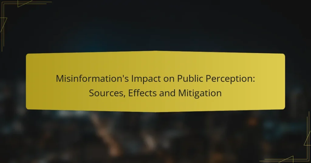 Misinformation’s Impact on Public Perception: Sources, Effects and Mitigation