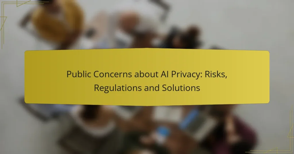 Public Concerns about AI Privacy: Risks, Regulations and Solutions