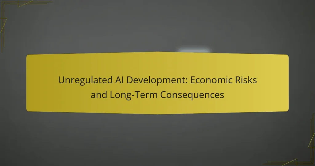 Unregulated AI Development: Economic Risks and Long-Term Consequences