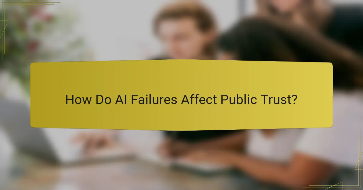 How Do AI Failures Affect Public Trust?