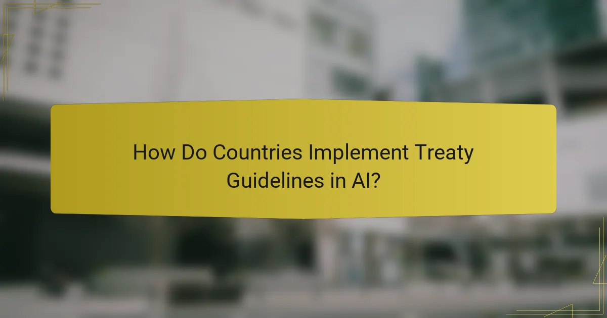 How Do Countries Implement Treaty Guidelines in AI?