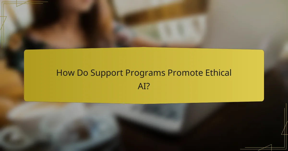 How Do Support Programs Promote Ethical AI?