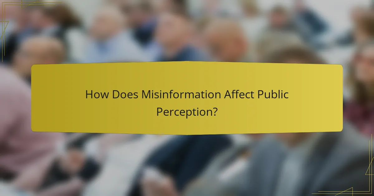 How Does Misinformation Affect Public Perception?