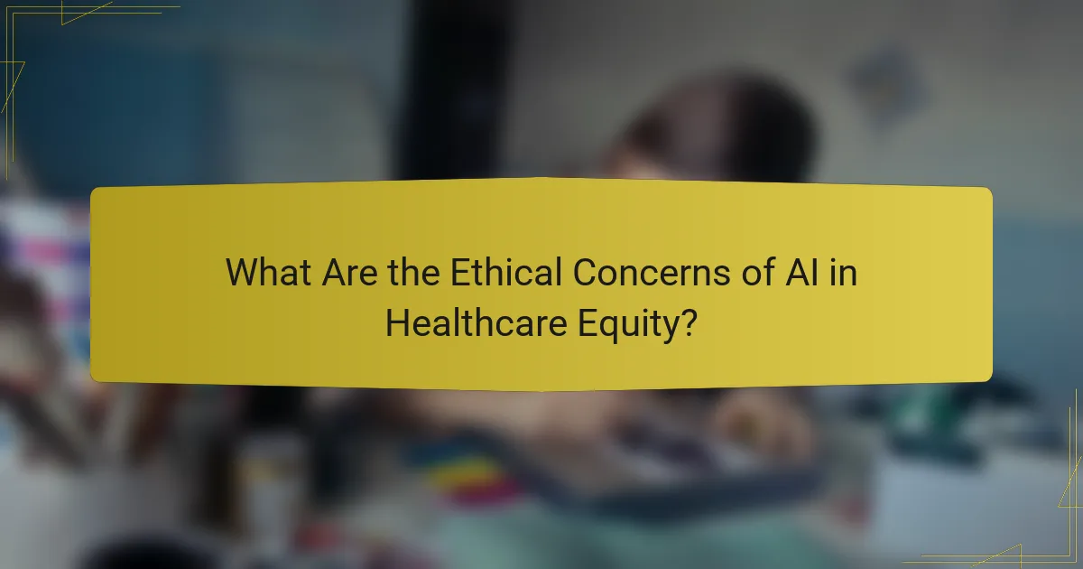 What Are the Ethical Concerns of AI in Healthcare Equity?